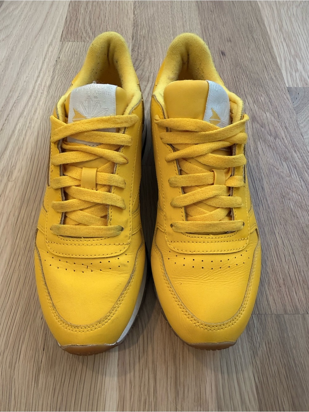 Yellow Low-Top Athletic Sneakers